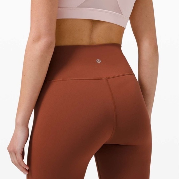 Lululemon Wunder Train High Rise Tight Dark Terracotta Leggings 14 Nwt - Picture 2 of 10